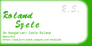 roland szele business card